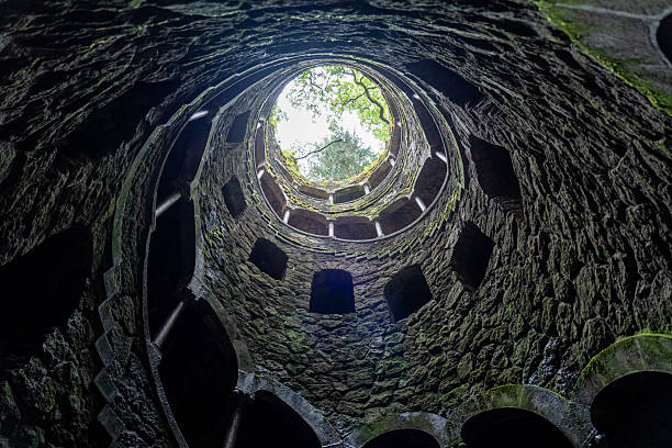 istock Explore the rugged charm of a stone well. Weathered textures and dappled light reveal an interior steeped in centuries-old history and character 2217011494