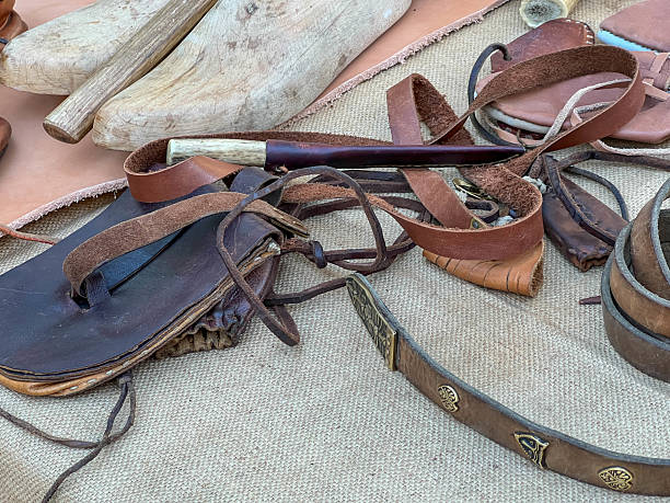 istock A saddler's workshop, a stand showing the production of leather goods using old methods 2217018762