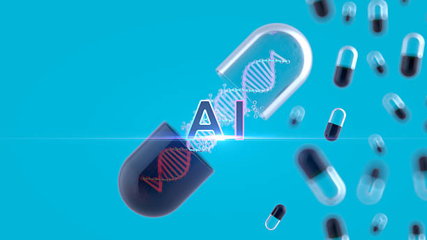 istock Capsule with abstract DNA. AI research, AI - Artificial Intelligence. 2217030299