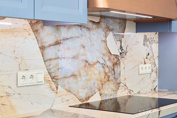 istock Discover the Elegant Kitchen Backsplash with a Gorgeous Marble Finish to transform your space 2217031467