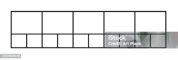 Blank Rectangular Grid With Two Rows And Unequal Columns For ...