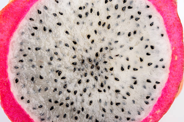 istock Close-up of a cut pitahaya as background and texture. 2217032893