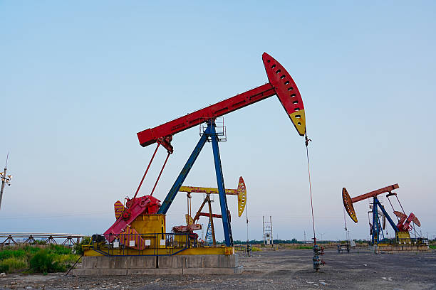 istock Oil pump in the evening 2217034844
