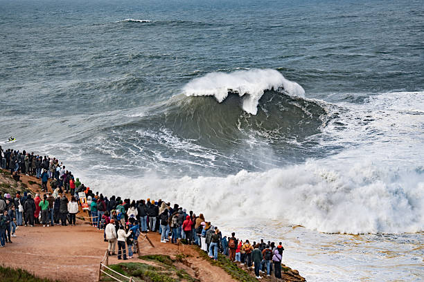 istock Big wave at Praia do Norte Beach 2217035003