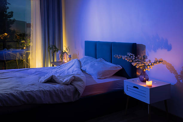 istock cozy beautiful  decorations in night bedroom 2217040059