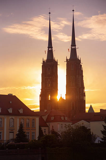 summer beautiful morning in wroclaw, poland