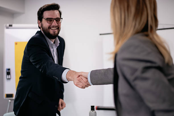 istock Professional handshake in a business setting emphasizing trust and cooperation 2217040494