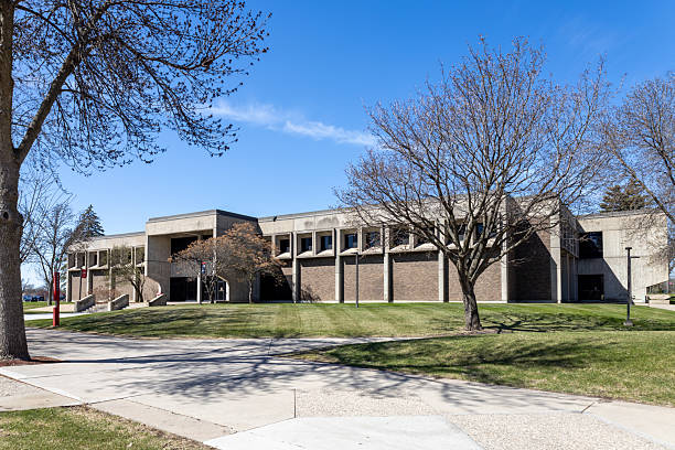 St. Cloud, Minnesota - April 26, 2025: Former Education Building on the campus of St. Cloud State University. Built in 1971, the building is currently closed and scheduled for demolition.