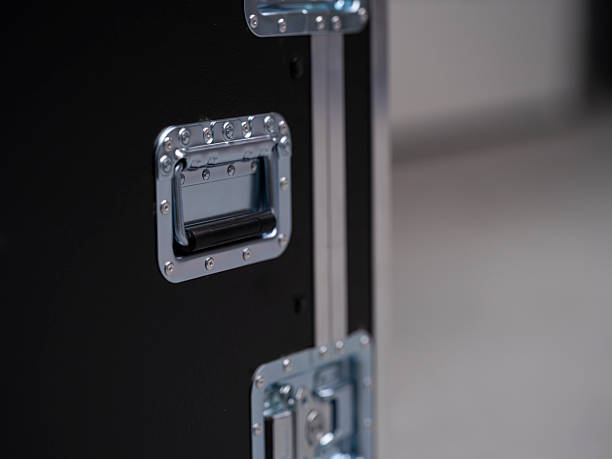 istock Professional flight case hardware showing recessed handle and reinforcement brackets 2217048130
