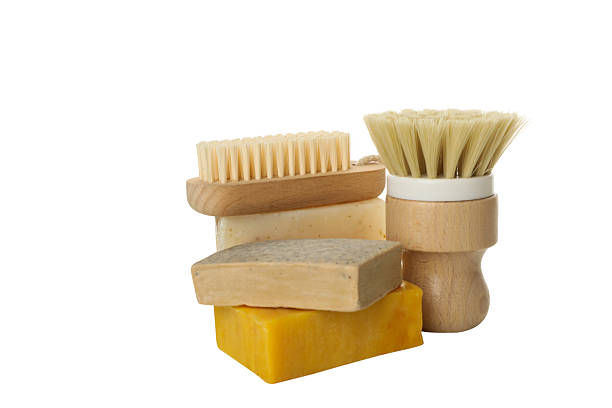 istock PNG, Soap and brushes, isolated on white background 2217052788