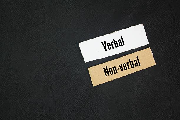 istock Paper with the words Verbal and Non-verbal. 2217060760