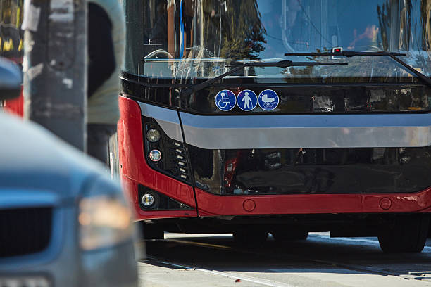 istock Bus for public transportation on city streets. 2217067493