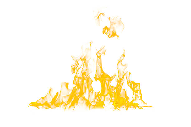 istock Abstract flames collection isolated on white background. Burning effect. Flames in the night sky. 2217068361