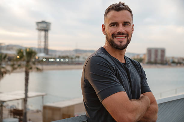 istock Confident entrepreneur smiling with folded arms in Barcelona 2217072308