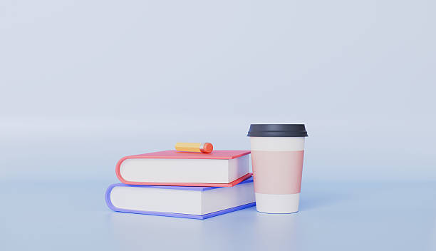 istock Two books with pencil and coffee cup, education with copy space concept 2217083700