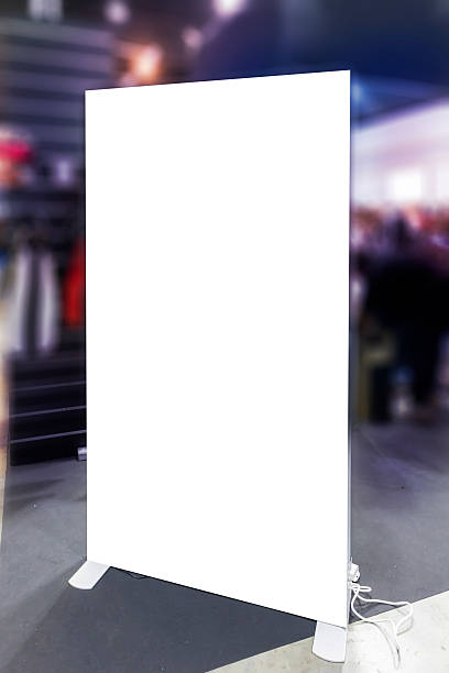istock Medium-sized floor-standing billboard mockup for media and public relations graphics 2217083818