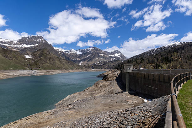 dam and lake in the mountains