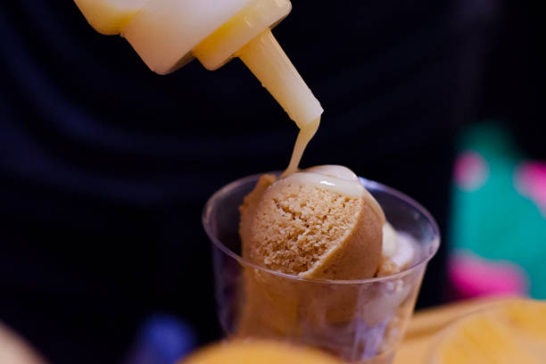 istock Bubble tea ice cream in a cup, close-up 2217088259