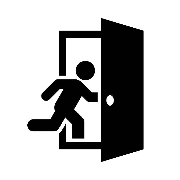 Vector emergency exit icon