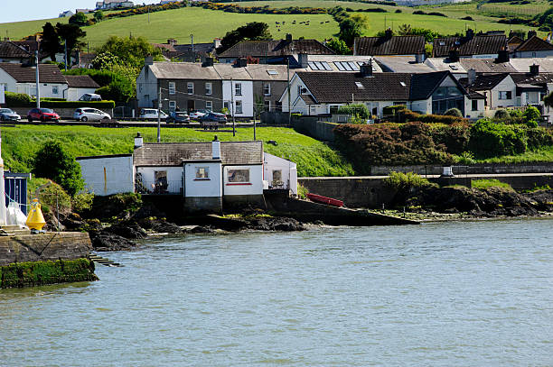 Wicklow, Ireland,  04 May, 2025, View on the South Quay district from Wicklow harbour