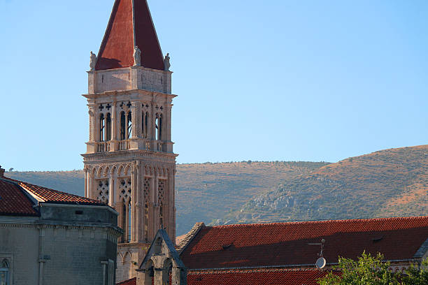 The Cathedral of St. Lawrence is a historical landmark in Trogir, Croatia. Trogir is popular travel location and UNESCO World Heritage Site.