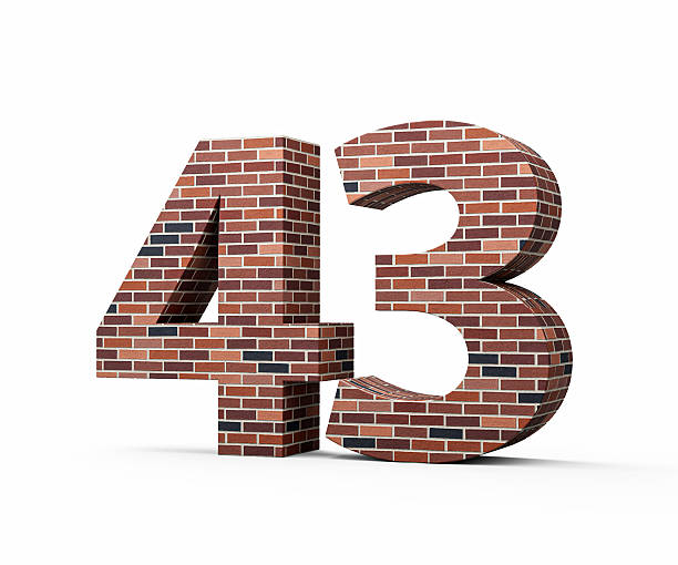 istock Bricks Wall Number Forty Three 43 Digit Made Of Colored Wall Of Bricks 3D Illustration 2217099784