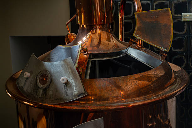 istock Traditional Copper Brewing Kettle with Open Hatch in Czech Republic 2217104309