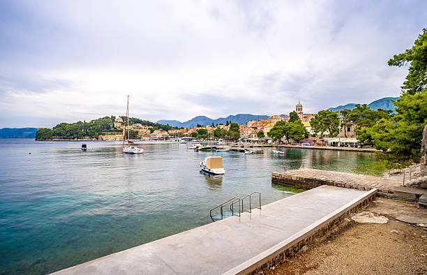 Waterfront of Cavtat in Croatia