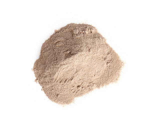 istock Pile of protein powder isolated on white, top view 2217115835