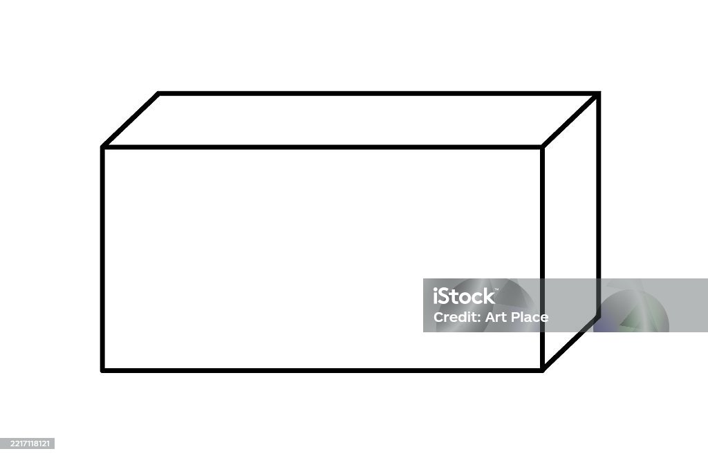 Cuboio Rectangular Threedimensional Geometric Illustration Of A Rectangular Prism Or ...