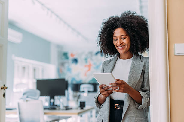 istock Confident businesswoman in modern office. 2217119356