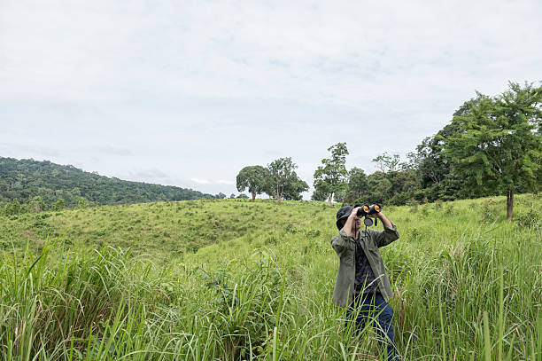 istock A Man birdwatching/hiking  in nature concept 2217120550