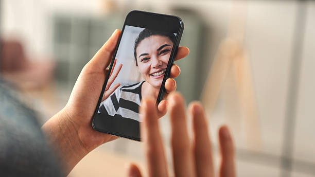 istock Home video call on mobile phone 2217122617