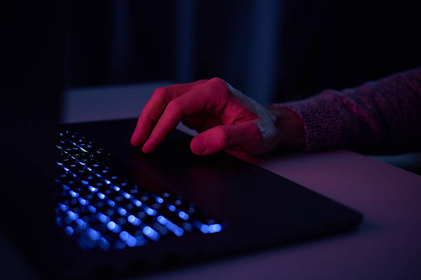 istock Male hands are typing on a laptop keyboard. 2217122983