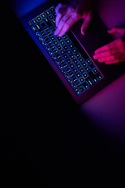 istock Male hands are typing on a laptop keyboard. 2217123008