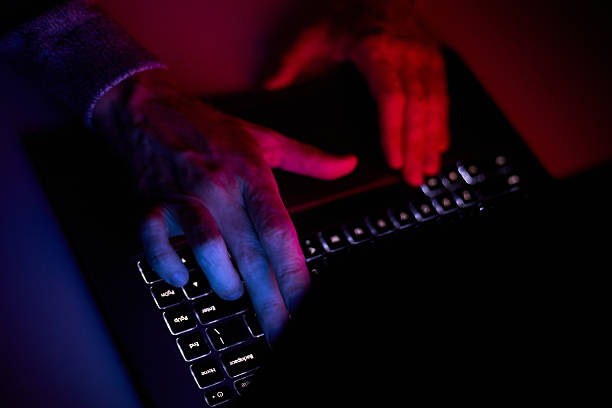 istock Male hands are typing on a laptop keyboard. 2217123028