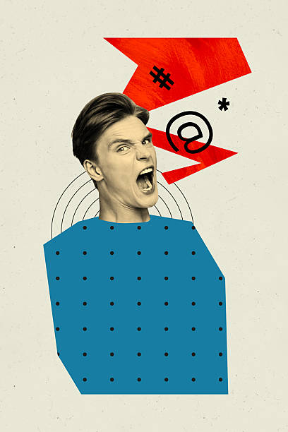istock Vertical image collage young outraged man scream aggressive emotion expression furious conflict blame argument drawing background 2217123107