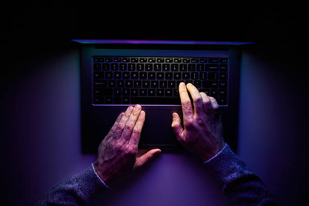 istock Male hands are typing on a laptop keyboard. 2217123143