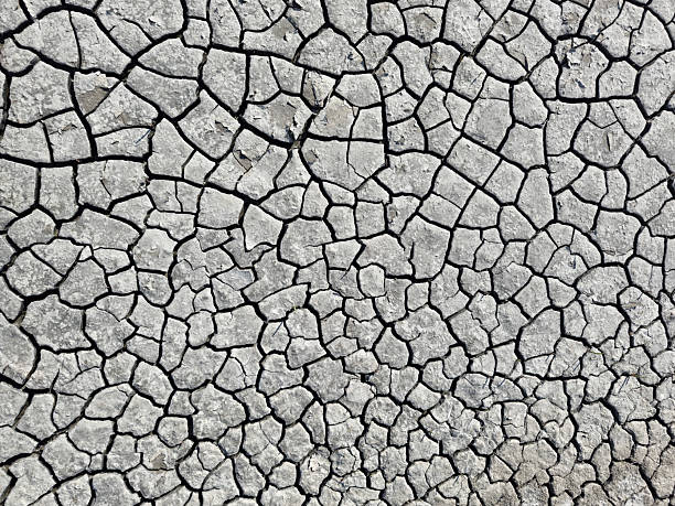 Dried and cracked ground