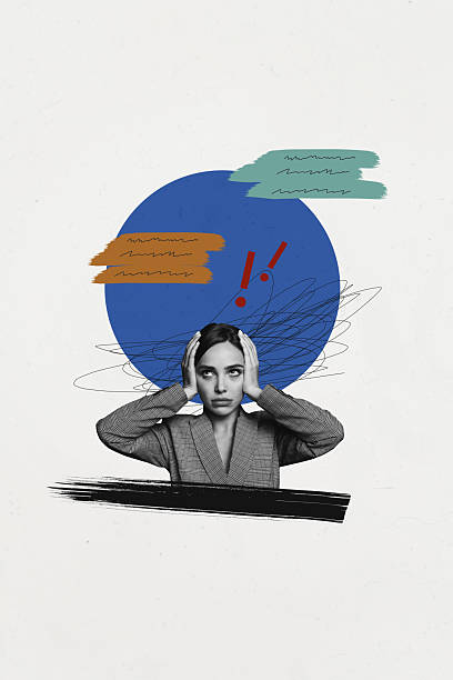 istock Vertical collage image young girl suffer mental pressure overloaded workaholic tired burnout crisis mind mess drawing doodles 2217127654