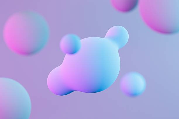 istock abstract spheres purple blue neon background 2217128560