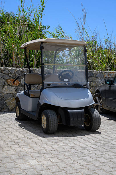 istock Golf Cart Parked on Outdoor Lot 2217129334