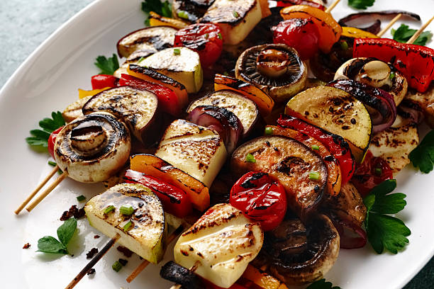 istock juicy vegetarian barbecue kebabs grill party 2217129793