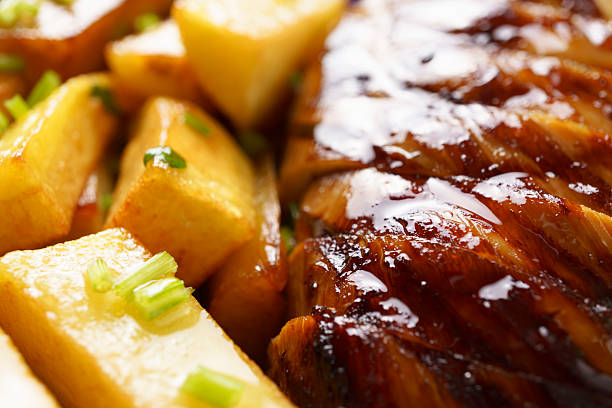 Homecook braised pork belly with yam, a signature dish and preferred especially during Chinese New Year