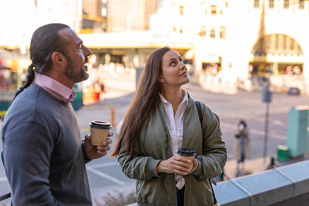 istock Middle aged couple sightseeing in Melbourne, Australia 2217130352