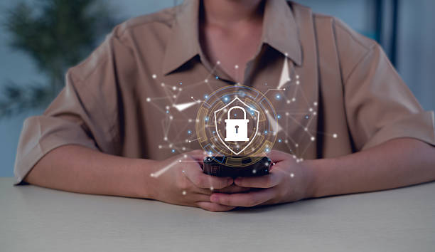 istock Cybersecurity and privacy concepts to protect data. Lock icon and internet network security technology. 2217133131