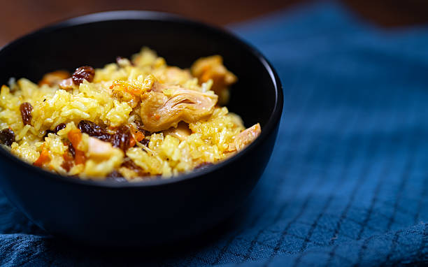 istock Freshly Cooked Chicken Pilaf Served in Bowl. 2217134291