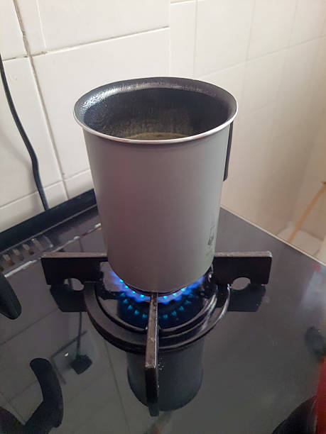 istock Pan on the gas stove. 2217134592
