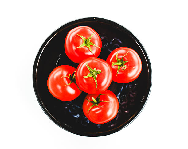 Fresh Ripe Tomatoes On A White Background