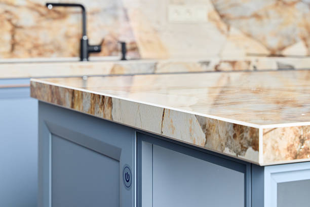 istock An Elegant Kitchen Counter Featuring a Stylish and Sophisticated Marble Design Element 2217136873